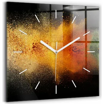 Hodiny Skleněné Hodiny s potiskem Tichý Mechanismus Loft Nástěnné Rozsypané koření
