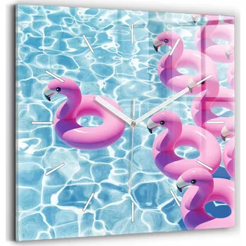 Hodiny Nástěnné hodiny Wallfluent růžové 30 cm