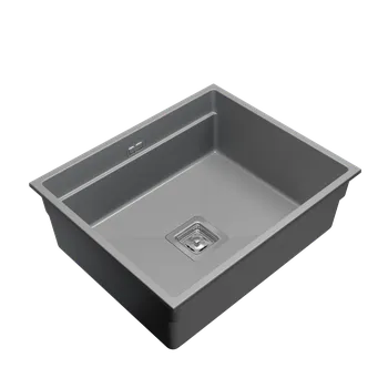 Granitový dřez Gamma Decor 6050, 1-komorový granitový dřez 600x500x220 mm, šedá, GMA-ZLE000114
