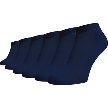 Dámské ponožky Zvýhodněný set 6 párů kotníkových ponožek - modrá Bavlna 35-38