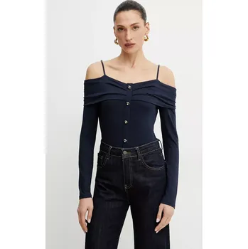 Dámská halenka Halenka Morgan TROPEZA dámská, tmavomodrá barva, hladká, TROPEZA 59X, vel. XL