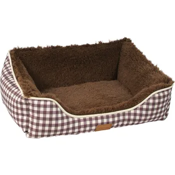 Pelíšek pro psa Pelech pro psy Super Domino 60x75 cm hnědá