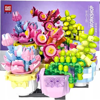 ostatní stavebnice STAVEBNICE KVĚTINA stavební konstrukční KVĚTY rostlina příroda sada kostek