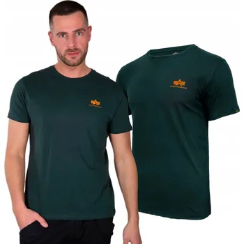 Tričko Alpha Industries Small Logo Basic 188505 353 Dark Petrol XL