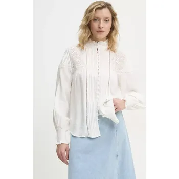 Košile Answear.LAB dámská, bílá barva, regular, se stojáčkem 4693.hos 00X, vel. M