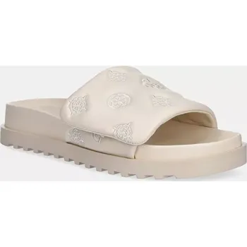 Dámské pantofle Pantofle Guess FABIO2 dámské, béžová barva, FLJFA2 ELE19 FLJFA2.ELE19.CREAM 01X, EUR 36