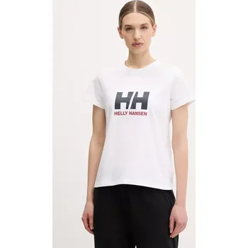Pánské tričko Bavlněné tričko Helly Hansen HH LOGO bílá barva, 54593 00X, vel. XS