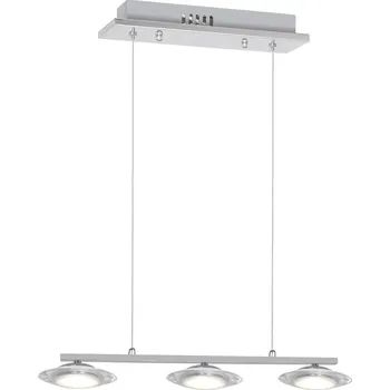 Závěsné svítidlo Ellipse, 3x chromové kovové stínítko, ch/l