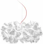 SLAMP CLISS00MNM01R00000EU Clizia Mama Non Mama White Medium, designové svítidlo s červeným kabelem, 2x12W E27, prům. 53cm