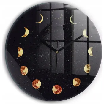 Hodiny Nástěnné hodiny Wallfluent černé 30 cm