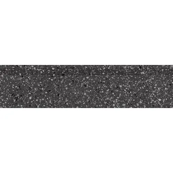 Dlažba Rako Porfido DCPVD812, schodovka, černá, mat-lesk, 30 x 120 x 0,9 cm