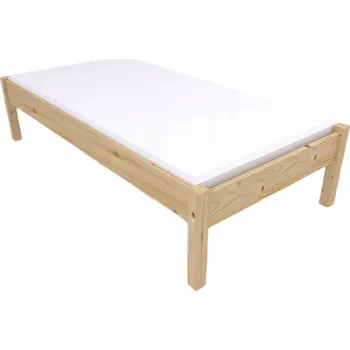 Postel Dřevěná Postel 90x180 s Roštem Vysoká Stabilní Funkční Klasická