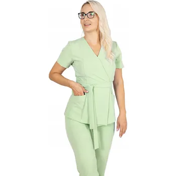 Dámská halenka Elastická zdravotnická tunika s překládaným výstřihem a viskózou CARMEN MATCHA vel. 34