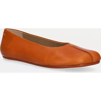 Dámské baleríny Nubukové baleríny MM6 Maison Margiela oranžová barva, S59WZ0097 S59WZ0097.P5000.T2222 22X, EUR 36