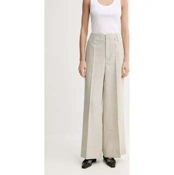 Kalhoty s příměsí lnu Herskind Poppy 5542188 béžová 80X, vel. 36