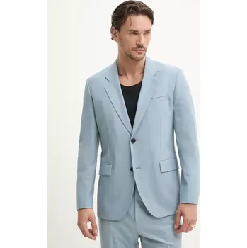 Pánské sako Vlněné sako HUGO pánské, modrá barva, 50530143 95X, vel. 54