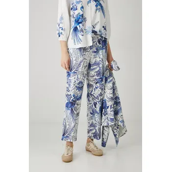 Dámské kalhoty Kalhoty s příměsí lnu Medicine bílá barva, medium waist RS25.SPD704 00C, vel. S