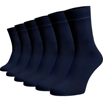 Dámské ponožky Zvýhodněný set 6 párů vysokých ponožek - modrá Bavlna 35-38