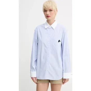 Pánská košile Bavlněná košile ZADIG&VOLTAIRE modrá barva, relaxed, s klasickým límcem, WWSH02165 WWSH02165.428 05X, vel. L