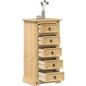 Ložnice vidaXL Noční stolek Corona 53 x 39 x 103 cm masivní borové dřevo