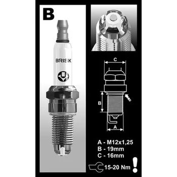 Zapalovací svíčka BOR12LGS řada PREMIUM LGS RACING, BRISK - Česká Republika BRISK M231-135