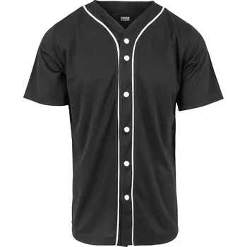 Černé baseballové triko Urban Classics šedá 1855221