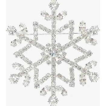 Brož Preciosa Snowflake stříbrná