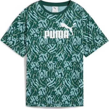 Dámské Tričko s krátkým rukávem PUMA ESS GRAPHIC RELAXED AOP TEE 68507030 – Zelená M
