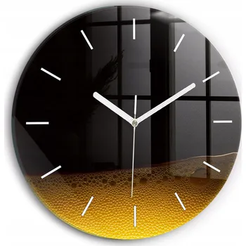 Hodiny Nástěnné hodiny Wallfluente žluté 30 cm