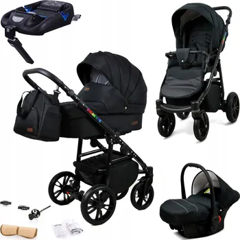 Kočárek Dětský kočárek 4v1 BabyLux ColorLux: sporťák, hluboká korba, autosedačka, základna ISOFIX
