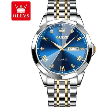 Hodinky Pánské analogové hodinky s kovovým páskem TF920 Barva (Varianta): Men Gold Blue