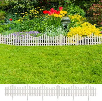 Plot vidaXL Zahradní dekorativní plot 41227 bílý 32,5 x 1000 cm