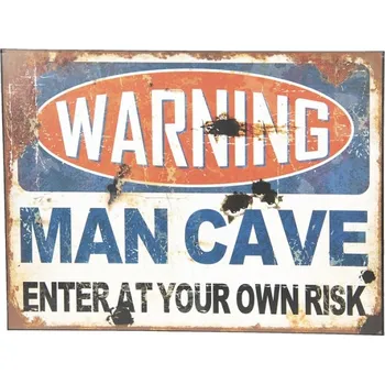 Obraz Kovová cedule Vintage Man Cave Clayre & Ee