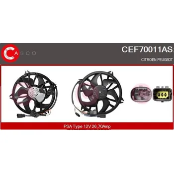 Chladič motoru Elektromotor, větrák chladiče CASCO CEF70011AS