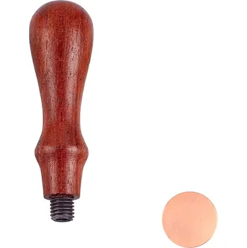 Razítko Pečetní razítko, SVĚTLE RŮŽOVÁ mosazná hlava, 7,8x2,2 cm, 1ks