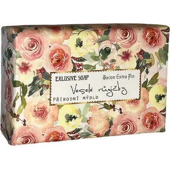 Mýdlo Soap Luxusní české mýdlo VESELÉ RŮŽIČKY v dekorovaném obalu - 200 g