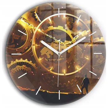 Hodiny Nástěnné hodiny Wallfluent žluté 60 cm