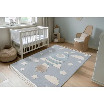 Koberec Dětský koberec Fano 391 space - Kruh 133 cm průměr - doprava zdarma