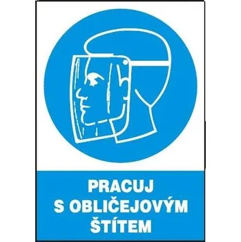 Pracuj s obličejovým štítem 297x210mm - plast