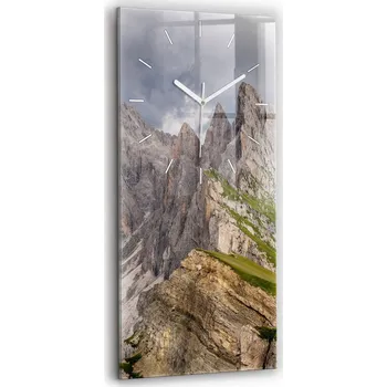 Hodiny Velké Skleněné Hodiny Klasické Nástěnné Tiché Ručičky Skalnaté hory 30x60