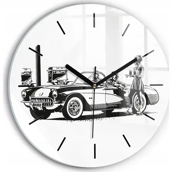 Hodiny Nástěnné hodiny Wallfluente černé 30 cm