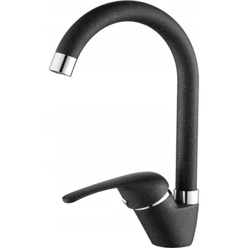 Vodovodní baterie Gamma Rio, vysoká dřezová baterie h-275, černá skvrnitá, GMA-BRIO-BP