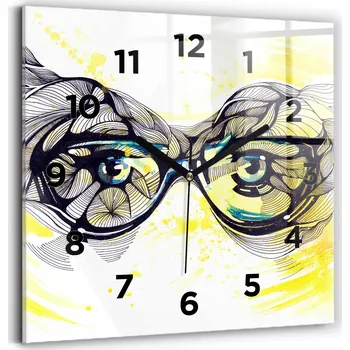 Hodiny Nástěnné hodiny Wallfluent žluté 30 cm