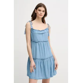 Dámské šaty Šaty Pepe Jeans ETTY modrá barva, mini, PL953663 55X, vel. L