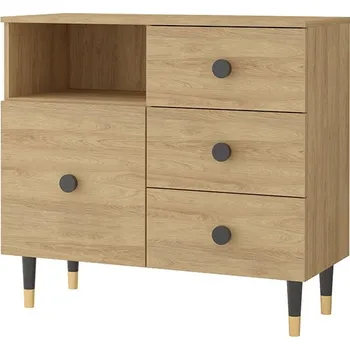 Komoda Eoshop Komoda Luxury, 4S, Dub Hikora