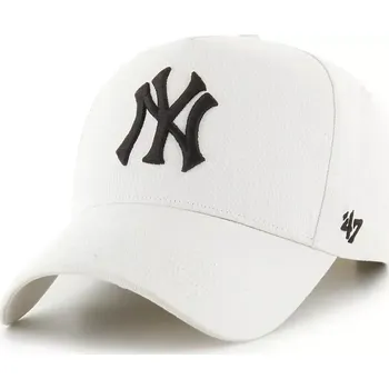 Kšiltovka Kšiltovka 47 brand MLB New York Yankees bílá barva, hladká, B-FNDOF17GWP-SSC B.FNDOF17GWP.SSC 00X, vel. ONE SIZE
