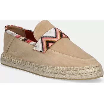 Dámské baleríny Semišové espadrilky Missoni Amelia MWB013.020 béžová 80X, EUR 37