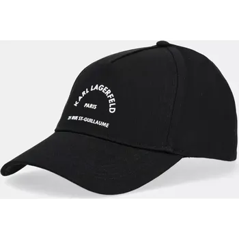 Čepice Bavlněná baseballová čepice Karl Lagerfeld K/RSG A1W33201 černá 99X, vel. ONE SIZE