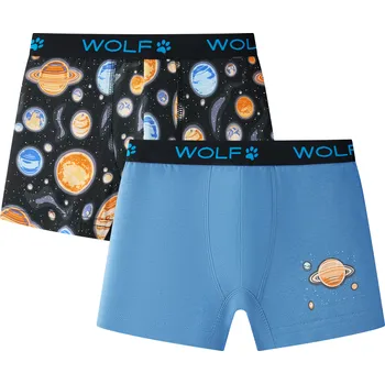 Chlapecké spodní prádlo 2PACK chlapecké boxerky - Wolf L2581, mix barev Barva: Mix barev, Velikost: 98-104