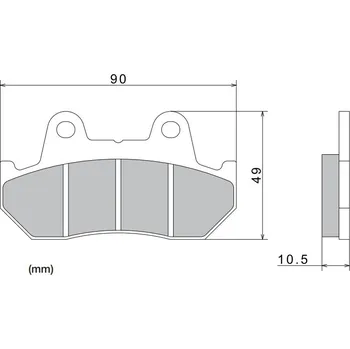Brzdové destičky, NISSIN (semi-metalická směs) 2 ks v balení NISSIN M501-366